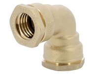 Kolano zaciskowe DECA 90°, z pierścieniem zaciskowym zewnętrznym, DN20, mosiądz 4MS, seria 866 (866020) – Sferaco