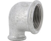 Kolanko redukcyjne 90°, DN1/4''-1/8'', gwinty wewnętrzne G, żeliwo ciągliwe ocynkowane, seria 90RG (90G85) – Sferaco