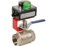 Zawór kulowy 502 BSP 1"1/2 + SF012 FF 2W CW617N / Skrzynka krańcówek