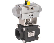 Zawór kulowy stalowy 702 BSP 3/4" + RES64 napęd ze sprężyną / DP=10bar max