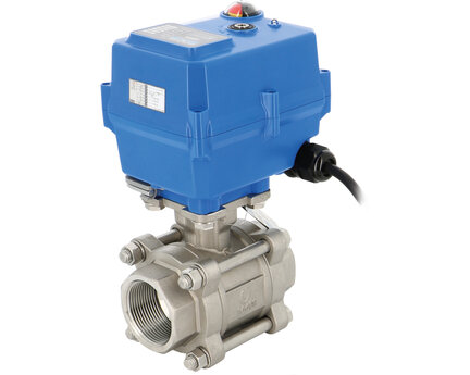 Zawór kulowy nierdzewny  746XS V6 1/2" + TCR-02T napęd elektryczny 230V AC / DP=10bar max