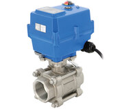 Zawór kulowy nierdzewny 746XS 1/2" + TCR-02N-KT32 napęd elektryczny 230V AC / DP=10bar max
