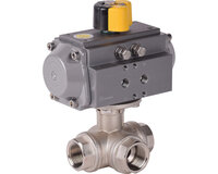 Zawór kulowy  513-L 3W BSP 3/4" + RE51 napęd dwustronny / DP=10bar max