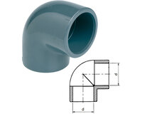 Kolana 90° z PVC z końcówkami do klejenia - Sectoriel