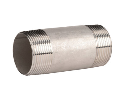 Nypel ze stali nierdzewnej, długość 100 mm, gwint zewnętrzny 1", seria 2038 (2038006) – Sferaco