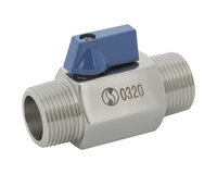 Zawór kulowy mini, monoblokowy, gwint zewnętrzny G1'', PN63, stal nierdzewna, seria 732MM (732MM006) - Sferaco
