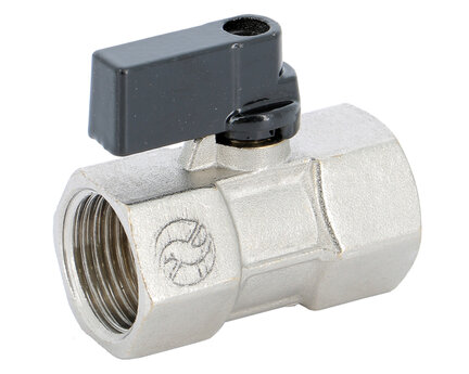Mini zawór kulowy, gwinty wewnętrzne G3/8", mosiądz, seria 677 (677003) - Sferaco