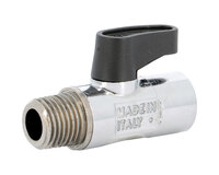 Mikro zawór kulowy, gwint zewnętrzny G1/8", gwint wewnętrzny G1/8", mosiądz, seria 692 (692001) - Sferaco