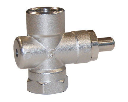 Zawór przyciskowy do manometru, 1/2", korpus mosiężny, seria 9880304 (9880304) – Sferaco