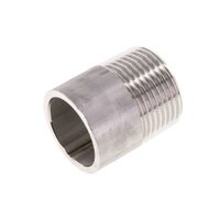 Nypel gwintowany do wspawania, R 1/4"-30mm-13,5mm, 20 bar, stal nierdzewna, Easy Line - Air-Com