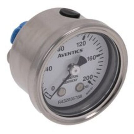 Manometer, seria PG1-SFB (GAUGE 1.5 IN 1/8 200 PSI SS) (R432035768) - Aventics