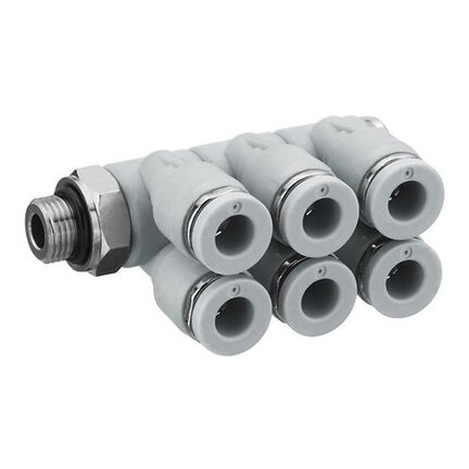 Kolektor wtykowy wielokrotny Banjo z gw. zewn. QR1-S-RW6-G038-DA08 (R412005195) - Aventics