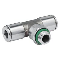 Trójnik wtykowy typu T z gw. zewn., stal nierdzewna QR2-C-RTT-G018-DA08 (R412004906) - Aventics