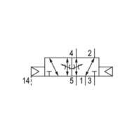 Zawór ISO 5599-1 V581-5/2DS-NONE-I2-2P22-HBX-PA-X-S-T1 (5812223000) - Aventics