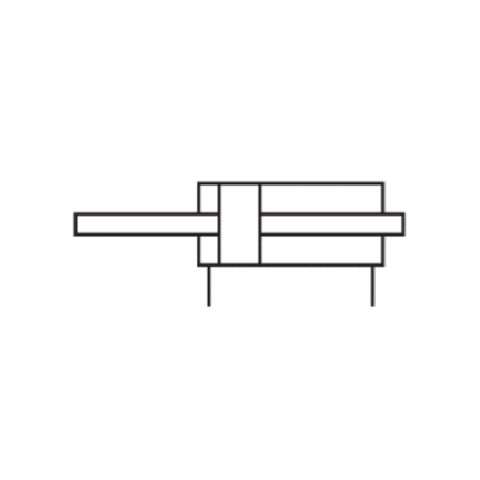 Siłownik ISO 6432 MNI-DA-012-0010-THROUGH-ROD (0822081201) - Aventics
