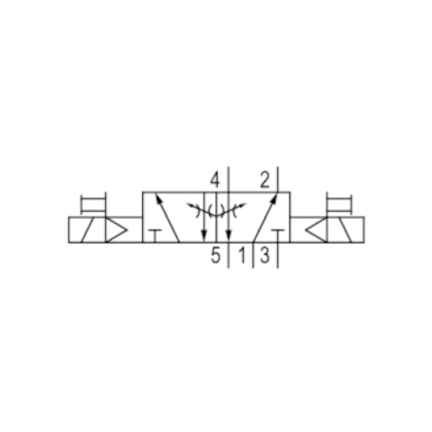 Zawór ISO 5599-1 V581-5/2DS-024DC-I2-2CNF-HUX-AA-X-C-T1 (5812291190) - Aventics