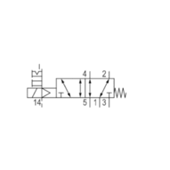 Zawór ISO 5599-1 V581-5/2SR-024DC-I2-1CNO-LBX-AA-X-S-T0 (5812172650) - Aventics