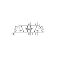 Zawór ISO 5599-1 V581-5/2DS-NONE-I4-2P22-HBX-AA-X-S-T1 (5814223000) - Aventics