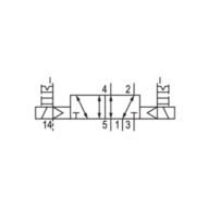 Zawór ISO 5599-1 V581-5/2DS-024DC-I2-2CNO-LBX-AA-X-S-T0 (5812292650) - Aventics