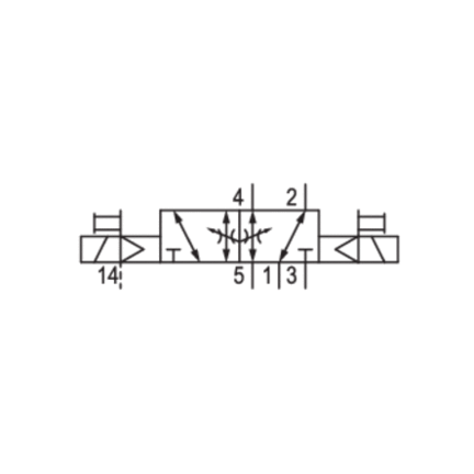 Zawór ISO 5599-1 V581-5/2DS-024DC-I3-2CNF-HUX-A), seria 581 (5813293190) - Aventics