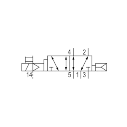 Zawór ISO 5599-1 V581-5/2AR-024DC-I2-ACNF-HUX-AA-D-S-T0 (5812672190) - Aventics