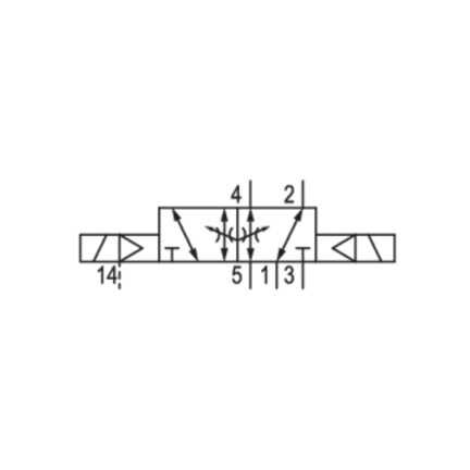 Zawór ISO 5599-1 V581-5/2DS-024DC-I2-2CNO-HNX-A), seria 581 (5812293530) - Aventics