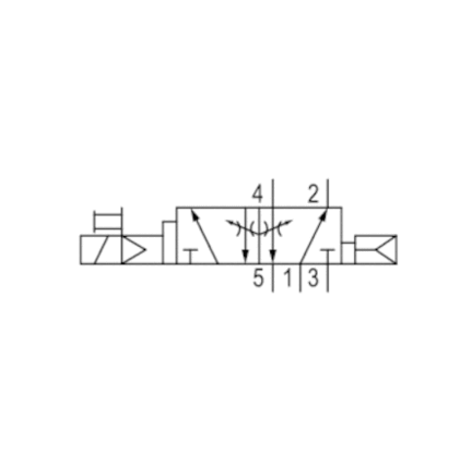 Zawór ISO 5599-1 V581-5/2AR-024DC-I2-ACNF-HUX-A), seria 581 (5812671190) - Aventics