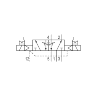 Zawór ISO 5599-1 V581-5/2DS-024DC-I3-2M12-LBX-AA-X-C-T1 (5813221710) - Aventics