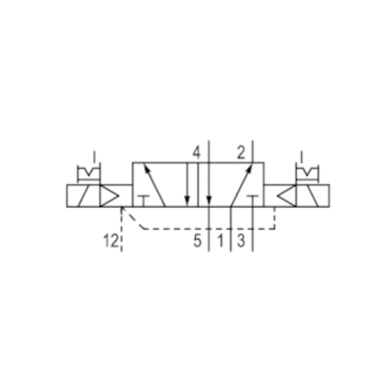 Zawór ISO 5599-1 V581-5/2DS-024DC-I3-2M12-LBX-AA-X-C-T0 (5813220710) - Aventics