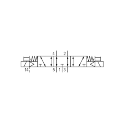 Zawór ISO 5599-1 V581-5/3EC-024DC-I2-2CNF-HUX-AA-X-S-T0 (5812592190) - Aventics