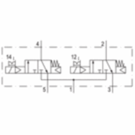 Elektrozawór 2x3/2, seria LS04-AF (LS04-3/2CC-024DC-AF-D-MO-D4-NE) (R422103583) - Aventics