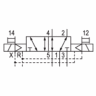 Elektrozawór 5/2, seria HF04 (0820062502) - Aventics