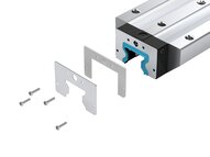 Zgarniacz blaszany do prowadnic szynowych wałeczkowych, RWA 100 (0.30) SET (R181029140) - Bosch-Rexroth
