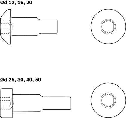 Śruba centrująca, M4, M4X8,45-10.9 (R342900801) - Bosch-Rexroth
