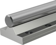 Wał stalowy z zamontowaną podporą wału, chromowany na twardo, WM-30-SFRC-H6CR- (R101203060) - Bosch-Rexroth