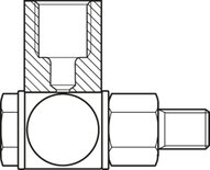 Złącze śrubowe obrotowe, 22 mm, M6, M6X15-M8X1-90DEG (R341706209) - Bosch-Rexroth