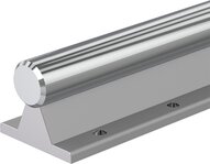 Wał stalowy z zamontowaną podporą wału, stal ulepszona cieplnie, WM-80-AF1-H7- (R101408001) - Bosch-Rexroth