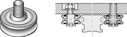 Rolka bieżna, konstrukcja LZZ, wielkość konstr. 52, stal CS, dokładność Economic, klasa obciążenia FN (R190015201) - Bosch-Rexroth