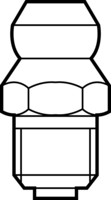 Gniazdo smarowe stożkowe, M6, DIN71412-AM6 (R341700202) - Bosch-Rexroth