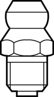 Gniazdo smarowe stożkowe, M6, DIN71412-AM6 (R341700202) - Bosch-Rexroth
