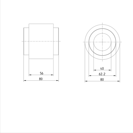 Tuleja toczna obrotowa, N-40, z dwiema uszczelkami, KBRON-40-DD (R066704000) - Bosch-Rexroth