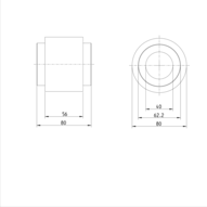Tuleja toczna obrotowa, N-40, z dwiema uszczelkami, KBRON-40-DD (R066704000) - Bosch-Rexroth