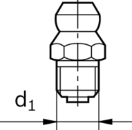 Gniazdo smarowe stożkowe, M8, DIN71412-AM8X1 (R341700302) - Bosch-Rexroth