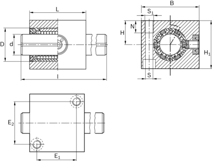 Zestaw liniowy, stal, bez uszczelki, LSSDR1-25-WV-900 (R109622585) - Bosch-Rexroth