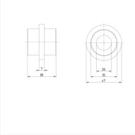Tuleja toczna obrotowa, R-20, z dwiema uszczelkami, KBROR-20-DD (R066322000) - Bosch-Rexroth