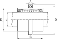 Tuleja toczna obrotowa, R-30, z dwiema uszczelkami, KBROR-30-DD (R066323000) - Bosch-Rexroth