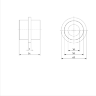 Tuleja toczna obrotowa, R-30, z dwiema uszczelkami, KBROR-30-DD (R066323000) - Bosch-Rexroth