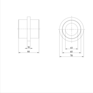 Tuleja toczna obrotowa, R-40, z dwiema uszczelkami, KBROR-40-DD (R066324000) - Bosch-Rexroth