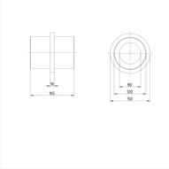 Tuleja toczna obrotowa, R-80, z dwiema uszczelkami, KBROR-80-DD (R066328000) - Bosch-Rexroth