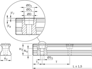 Szyna kulkowa, SNS, wielkość konstr. 30, stal CS, normalna dokładność, KSA-030-SNS-N-MA-SK (R160675432) - Bosch-Rexroth